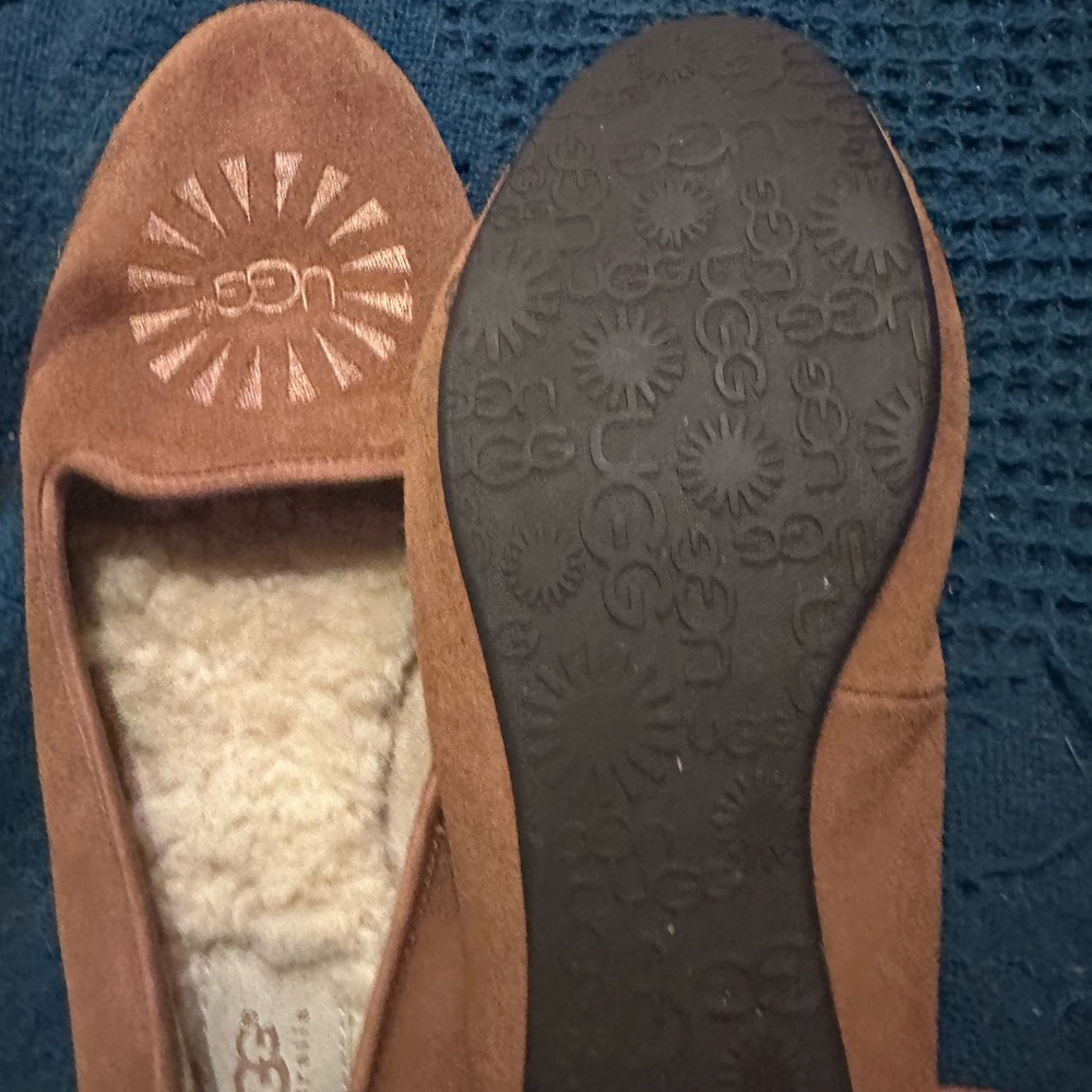 UGG Women's Tan Suede Slippers